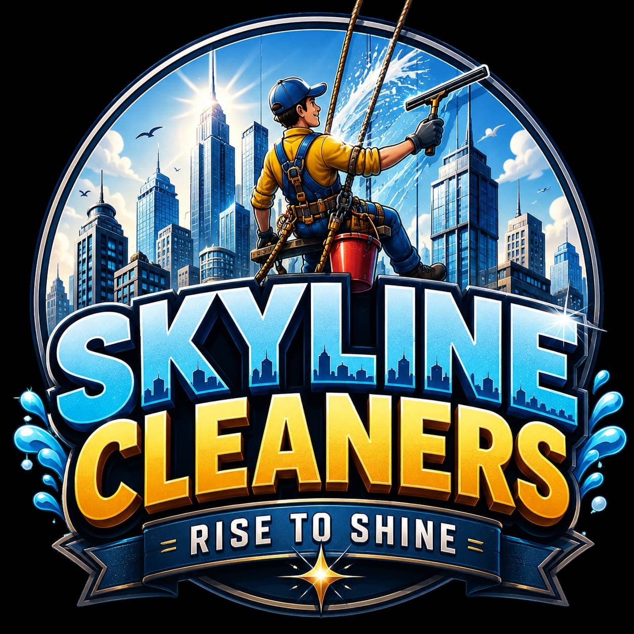 Skyline Cleaners: Rise to Shine logo
